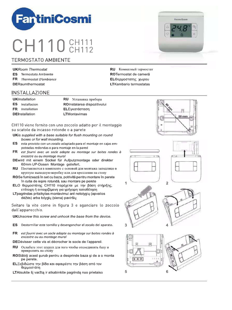 manual-fantini-cosmi-ch110-termostato-pdf