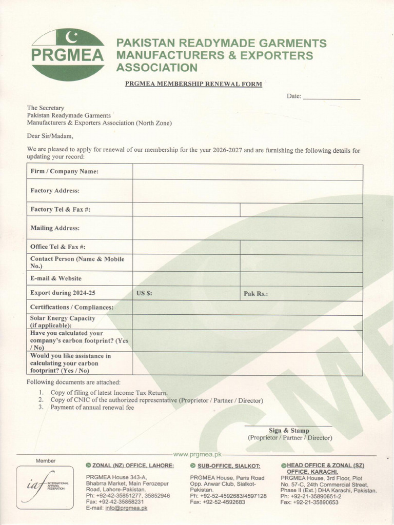 Membership Form 2026-27 | PDF