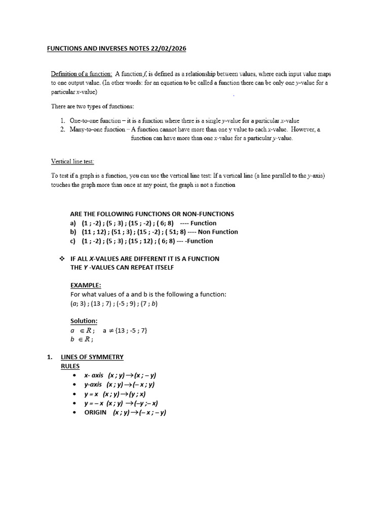 4 Math Functions Inverses 163 | PDF