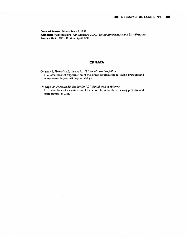 API STD 2000 | PDF