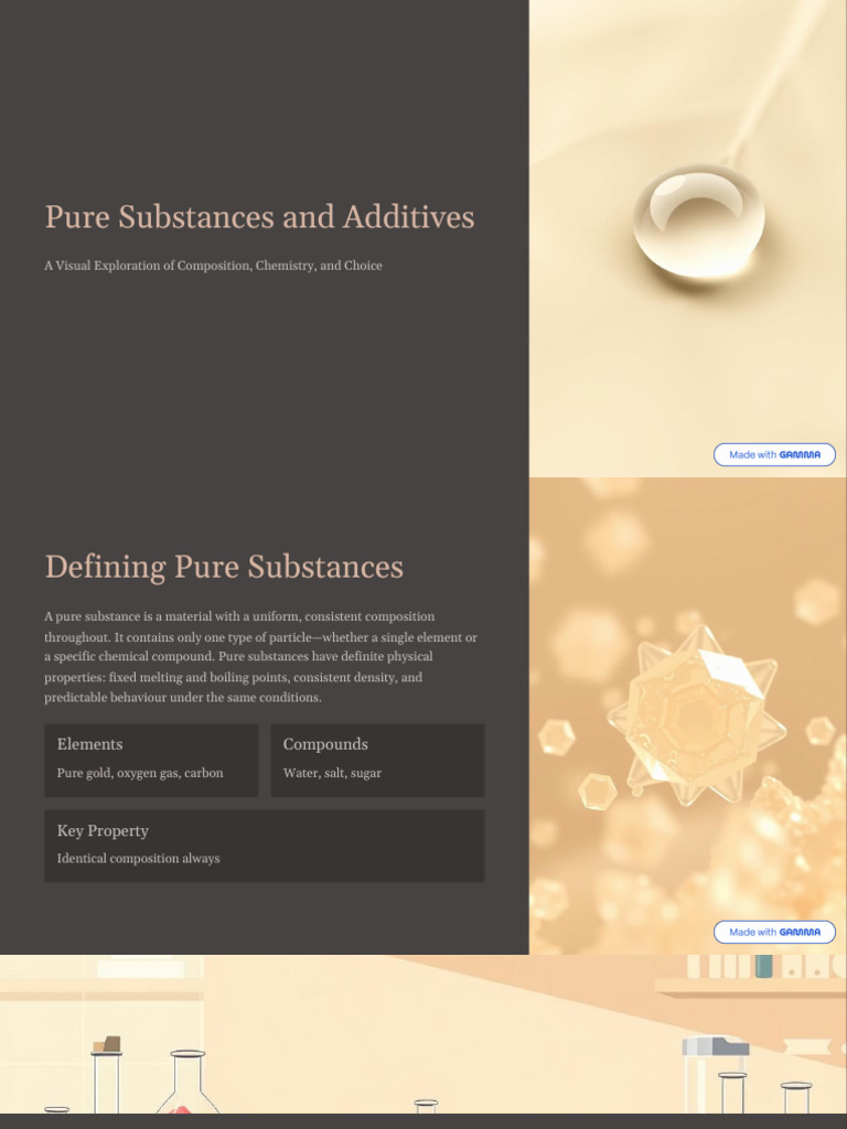 Pure Substances and Additives | PDF | Chemical Substances | Salt