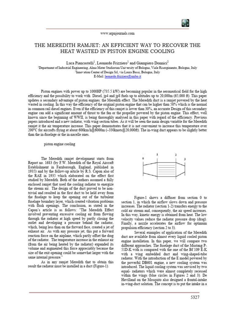 Meredith Ramjet | PDF | Jet Engine | Drag (Physics)
