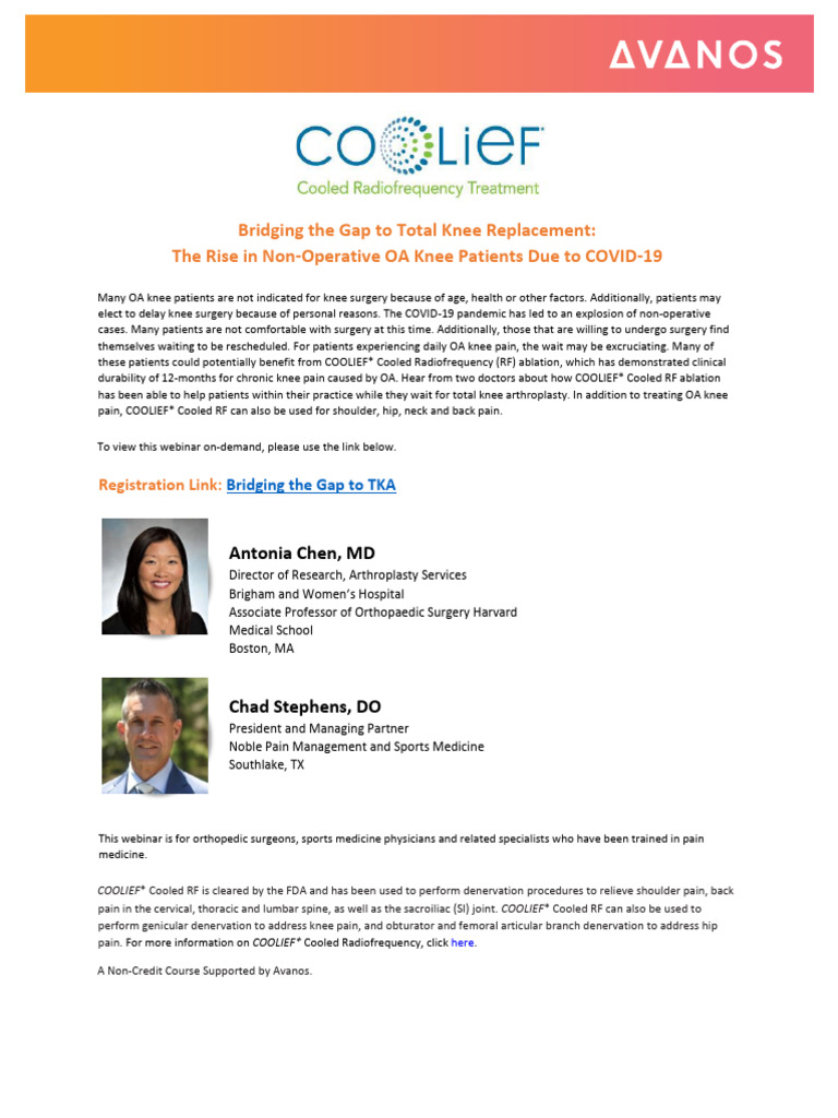 Bridging the Gap to Total Knee Replacement Webinar COPY-04587 | PDF