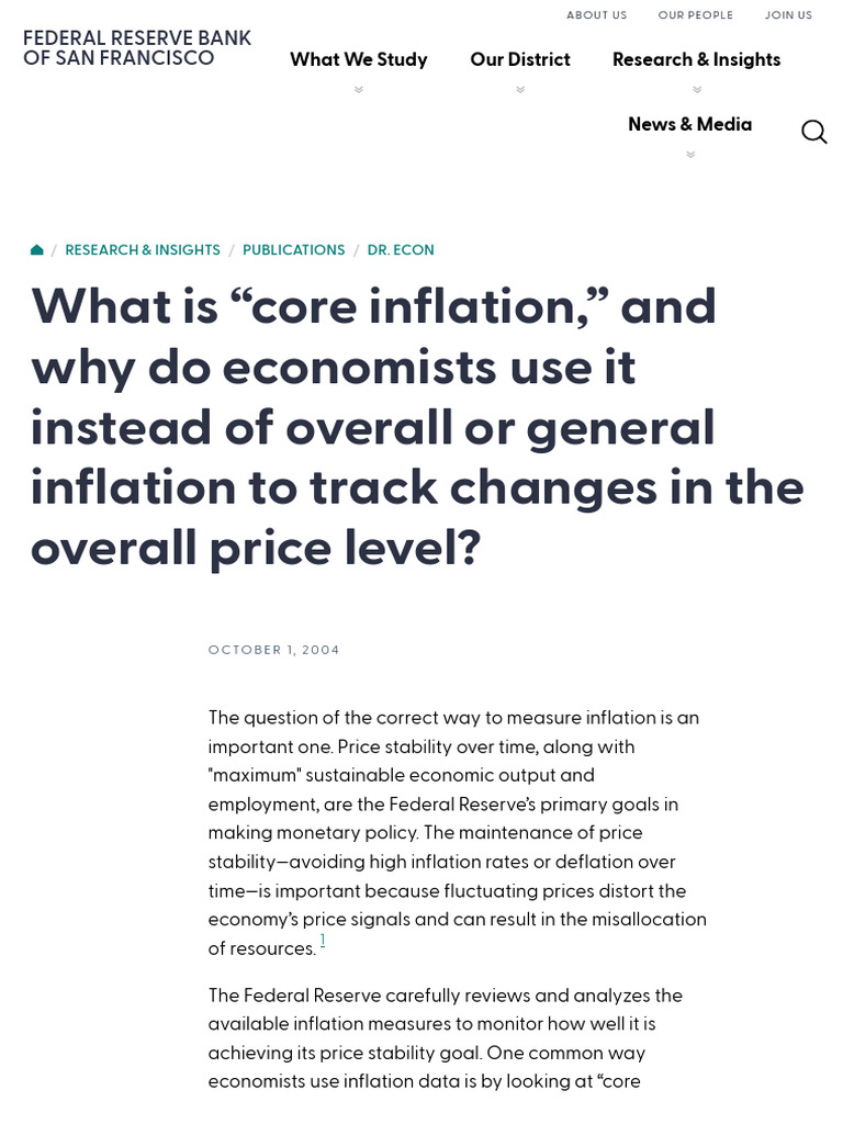 What Is Core Inflation | PDF | Inflation | Personal Consumption ...