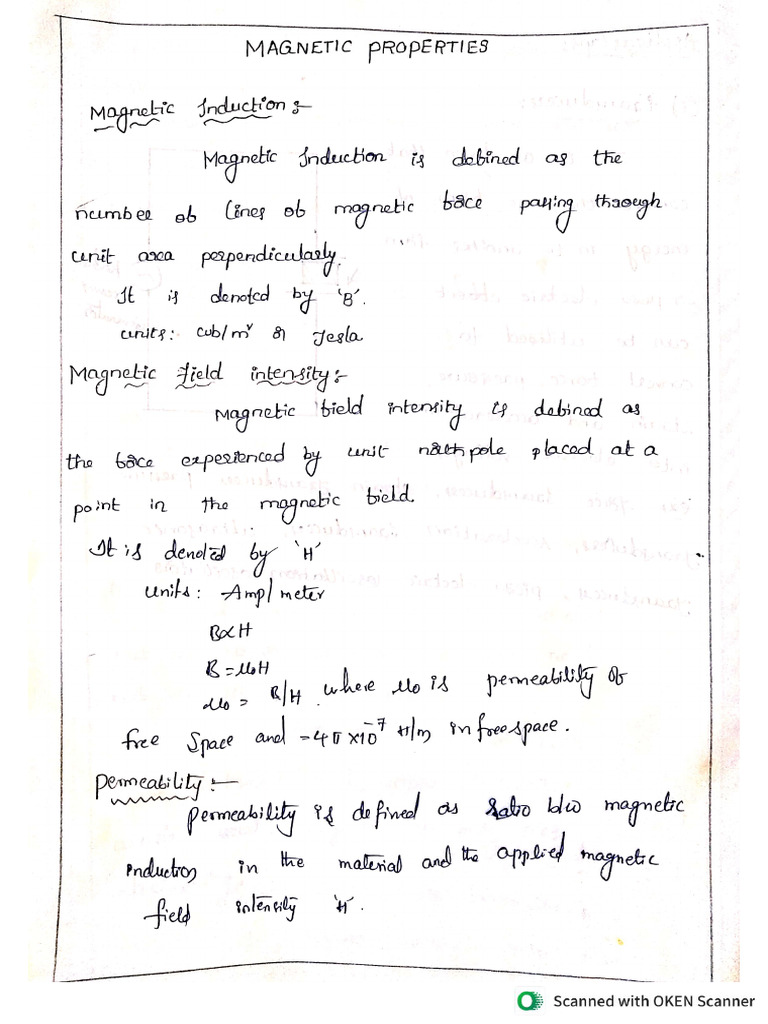 Unit-3a Magnetic Materials | PDF