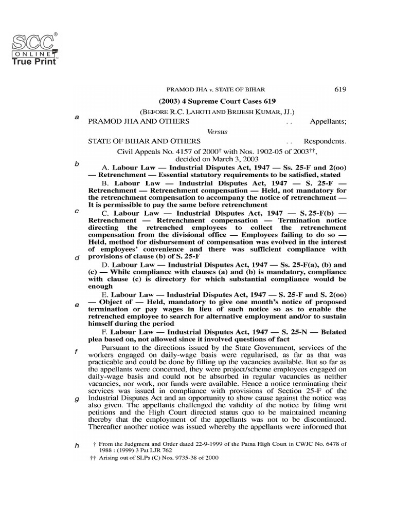 Pramod Jha V State of Bihar and Ors | PDF