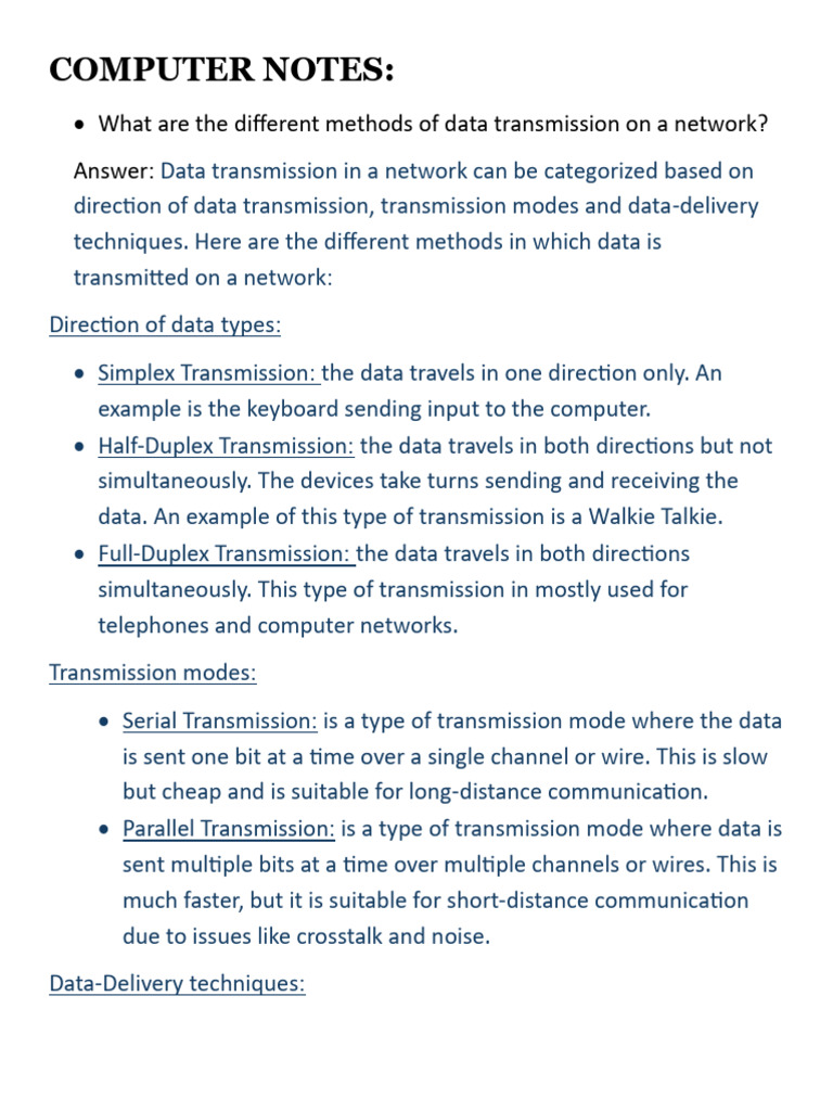 COMPUTER NOTES PDF | PDF | Computer Network | Computer Virus