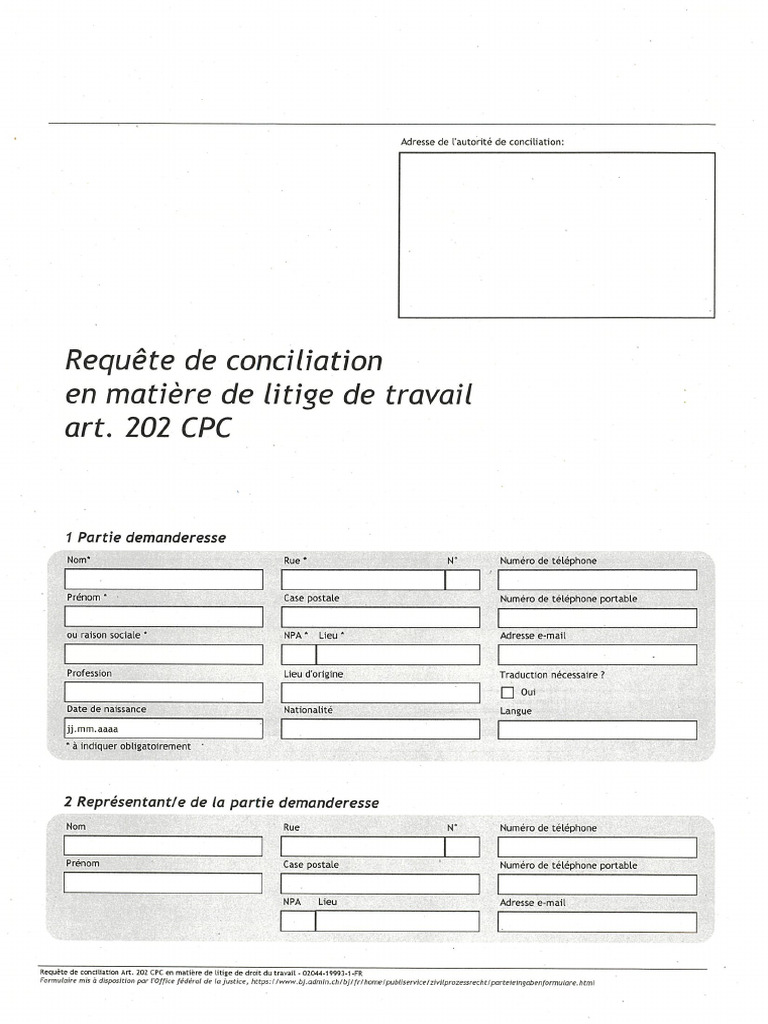Formulaire Concil Complet | PDF