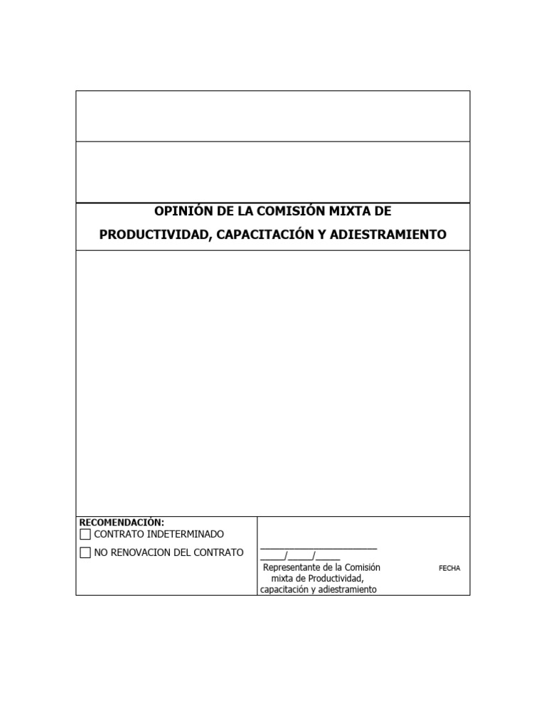 Evaluacion Comision Mixta | PDF