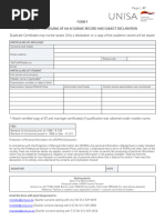 UNISA Refund Request Form 2025 | PDF