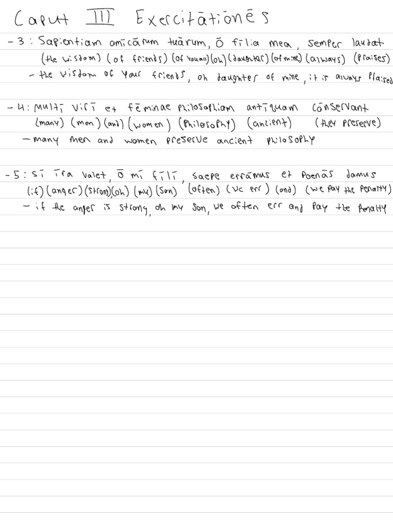 Latin Scratch Work | PDF