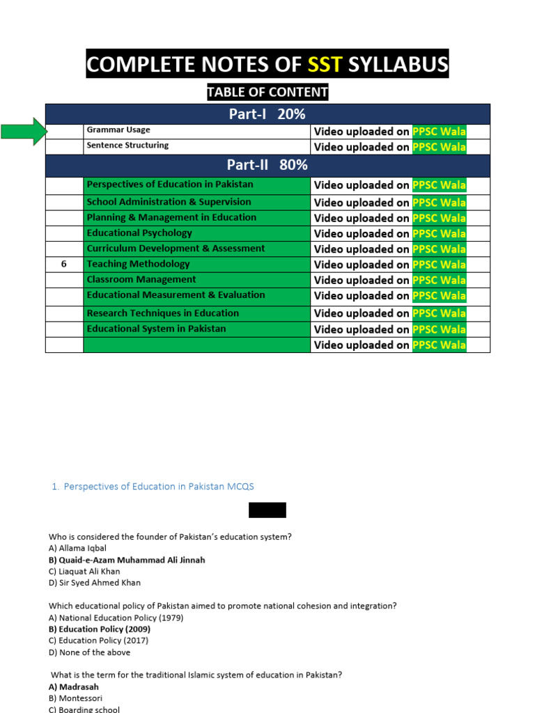 SST Test Preparation Notes | PDF | Cognitive Development | Teachers