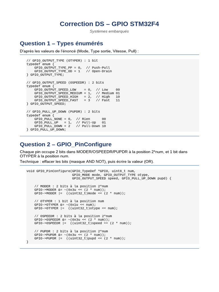 Correction Ds Gpio Stm32 | PDF