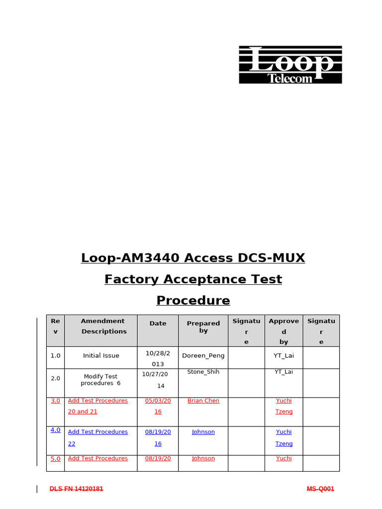 AM3440 FAT Test Procedure | PDF | Digital Subscriber Line | Telephone