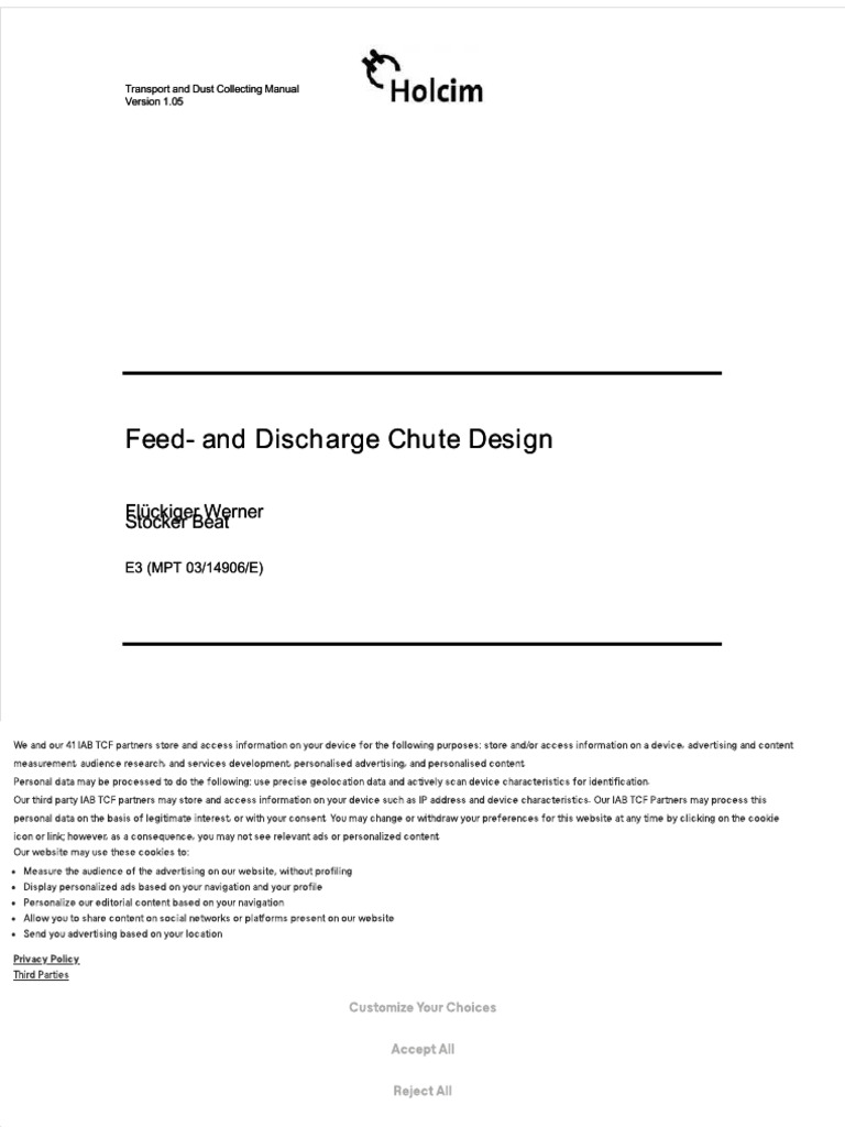 HOLCIM-Feed - and Discharge Chute Design | PDF