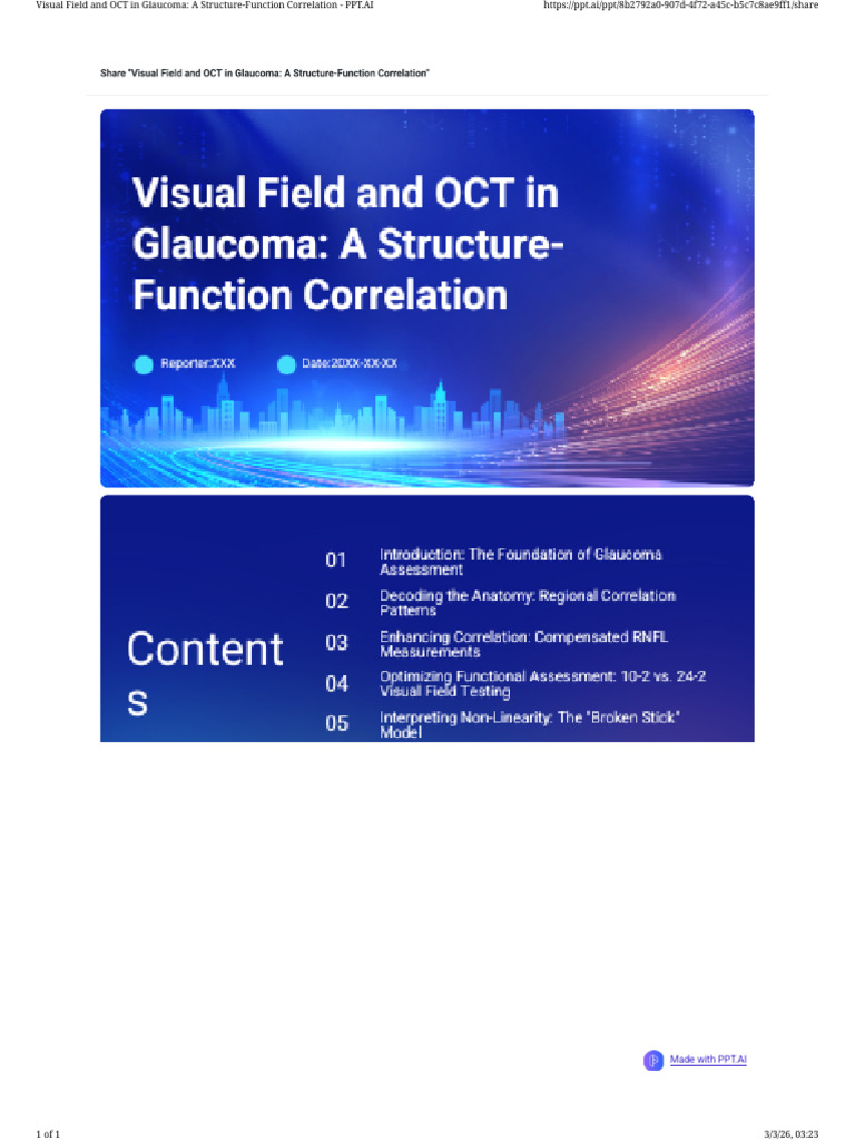 Visual Field and OCT in Glaucoma - A Structure-Function Correlation ...