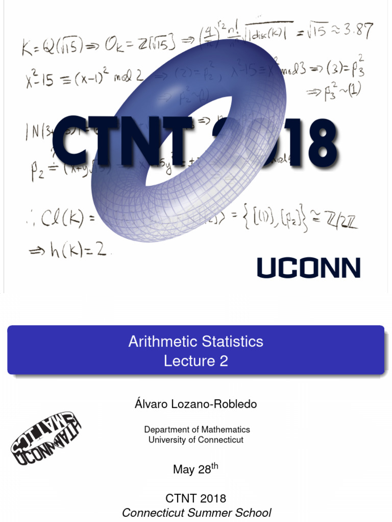 CTNT 2018 Arithmetic Statistics Lecture 2 | PDF | Prime Number | Number ...