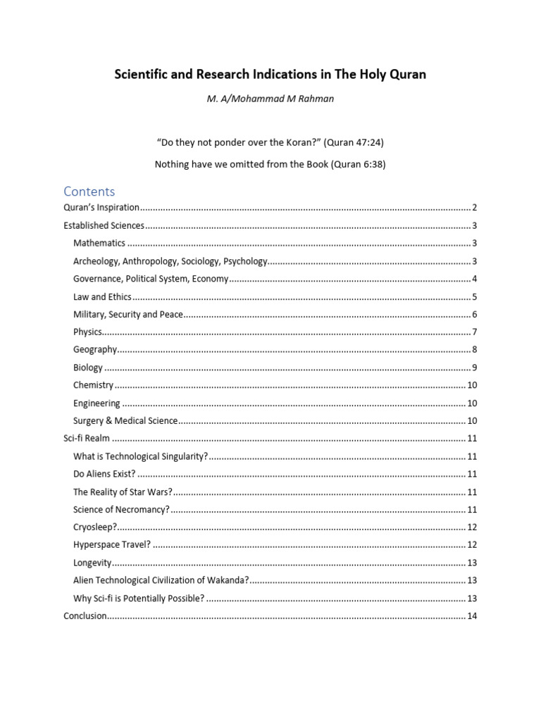 Scientific and Research Indications in T | PDF | Quran | Islam