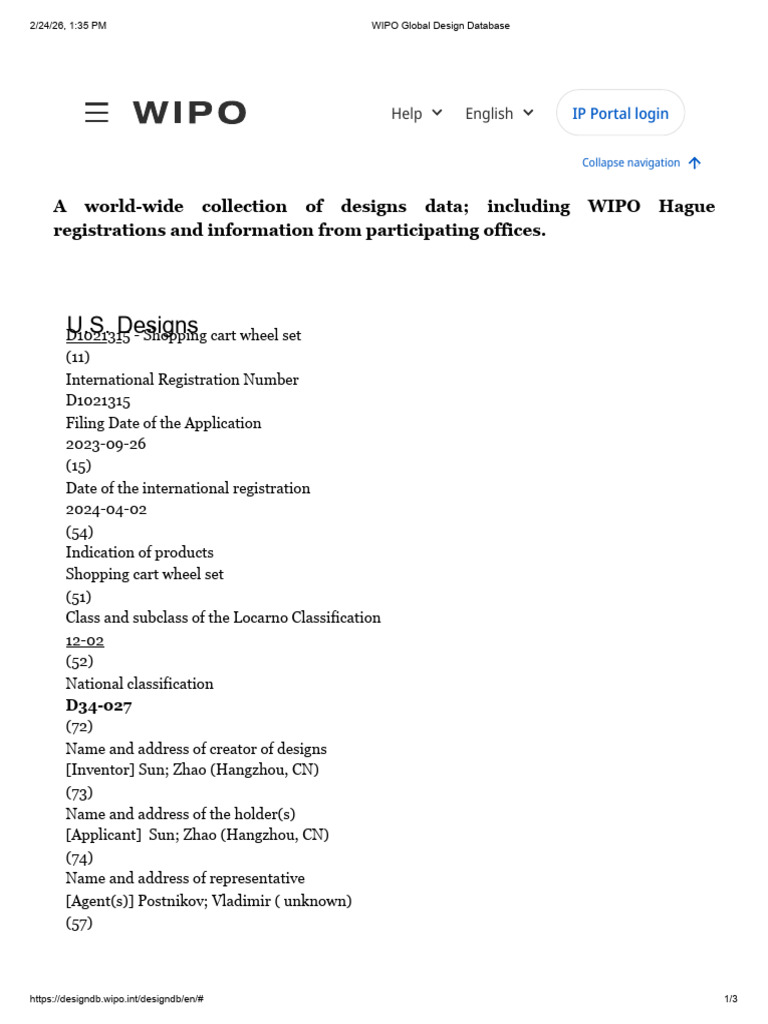 WIPO Global Design Database | PDF | World Intellectual Property ...