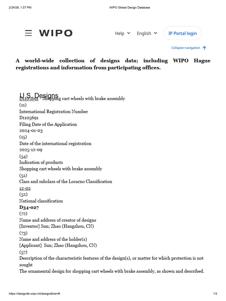 WIPO Global Design Database 2 | PDF | World Intellectual Property ...