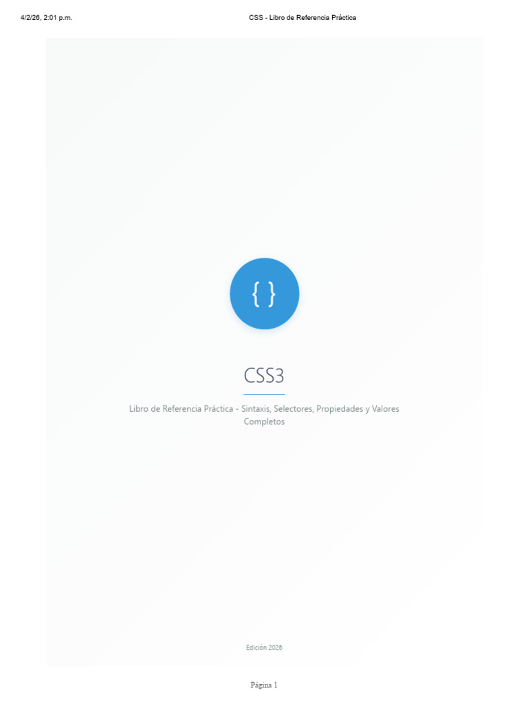 CSS - Guía de Referencia Práctica | PDF | Impresión | Diseño