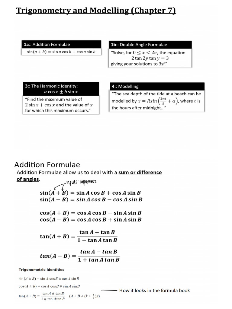 Chapter 7 - Trigonometry and Modelling (P2) | PDF