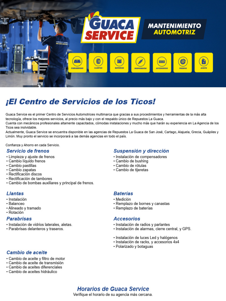 Repuestos La Guaca - Guaca Service | PDF | Fabricantes de automóviles ...