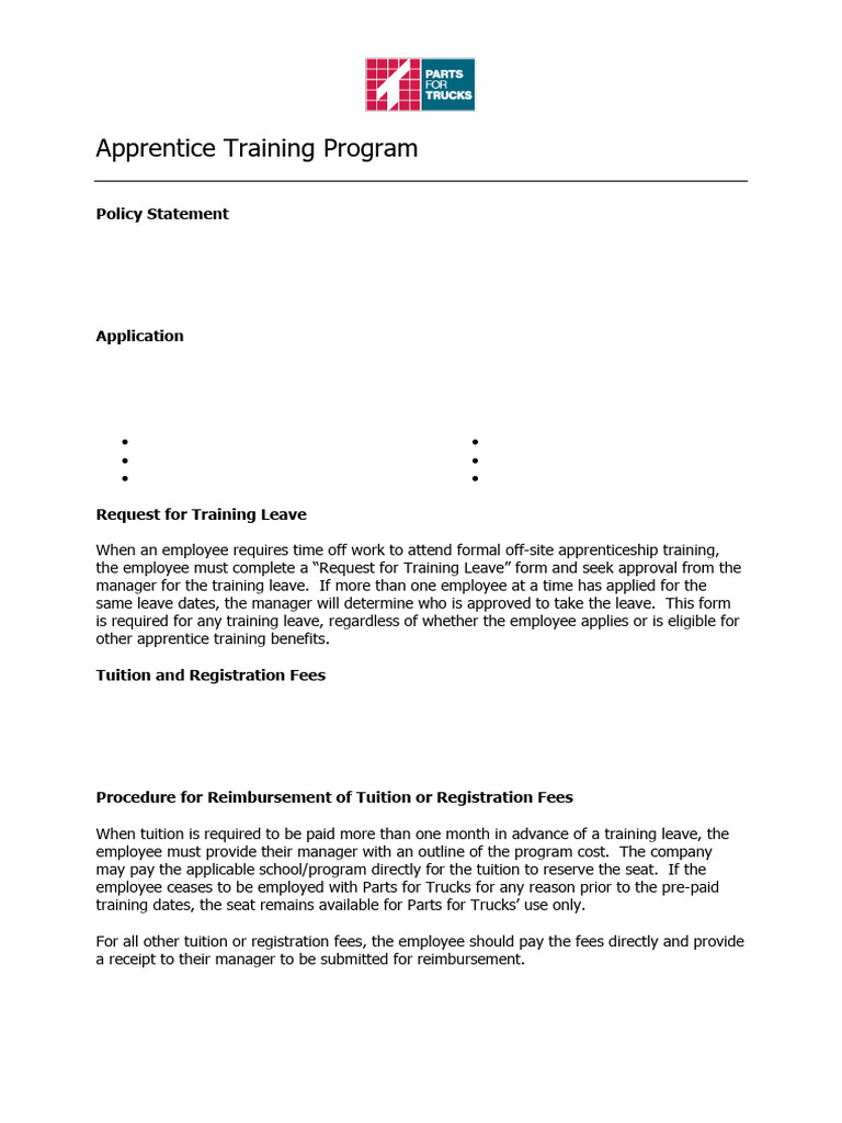 Apprentice Training Program Outline - Oct 2024 | PDF | Unemployment ...