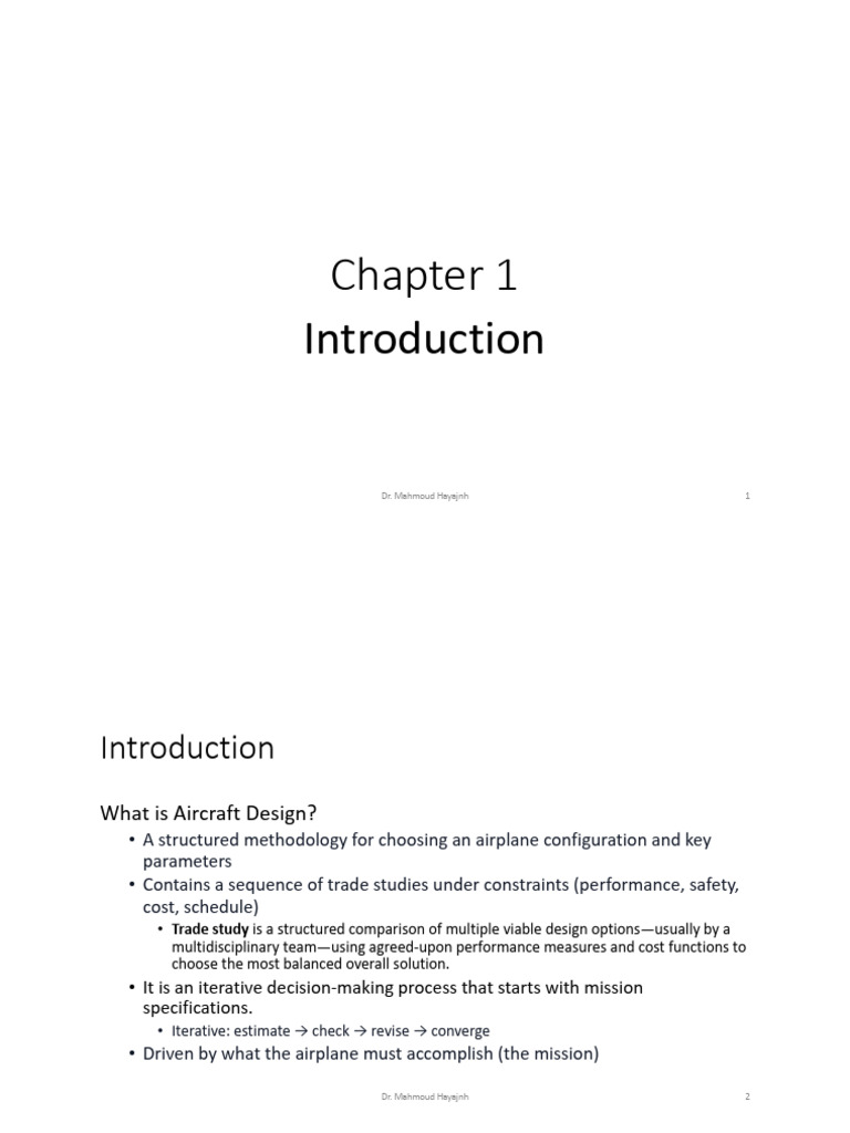 Chapter 1 Introduction | PDF | Aircraft | Aerospace