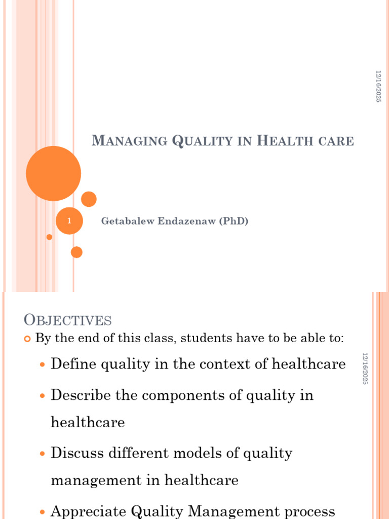Lecture 5 Healthcare Quality Management | PDF | Six Sigma | Health Care