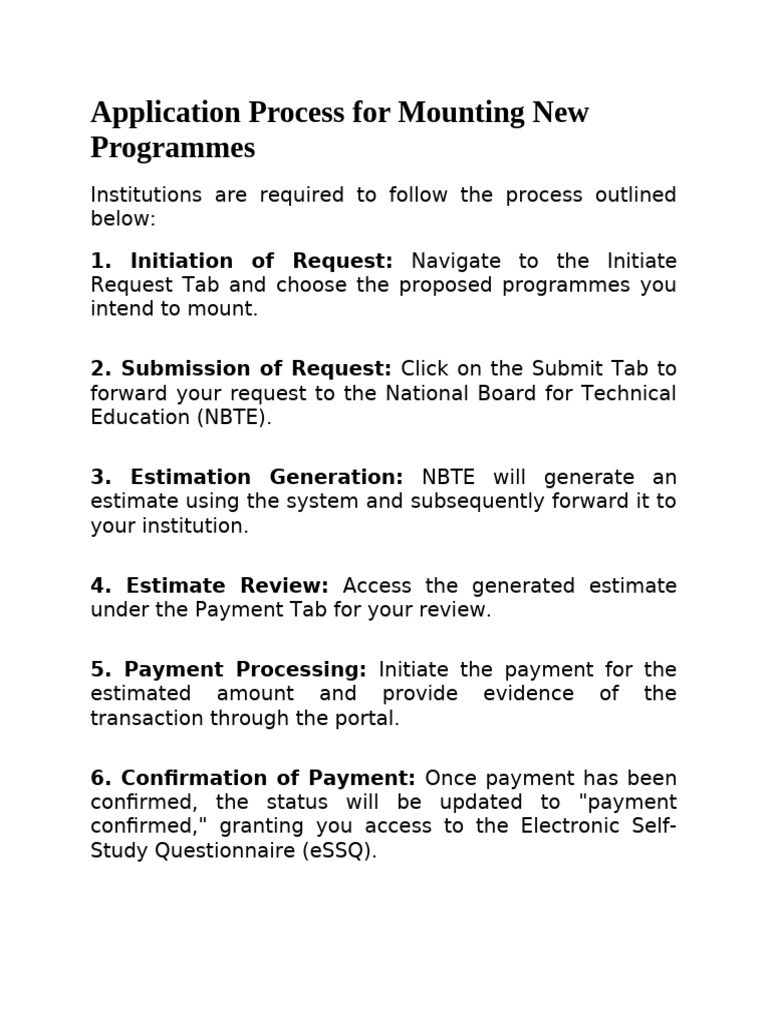Application Process for Mounting New Programmes | PDF