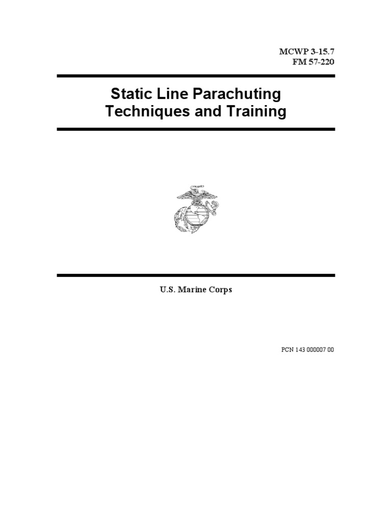 MCWP 3-15.7 Static Line Parachuting Techniques and Training
