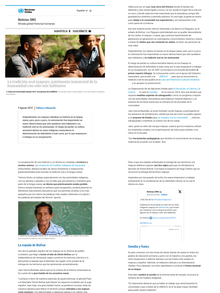10 La Tradición Oral Mapoyo | PDF | Multilingüismo