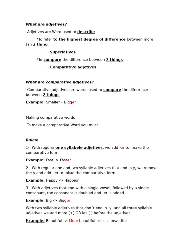 What Are Adjetives | PDF