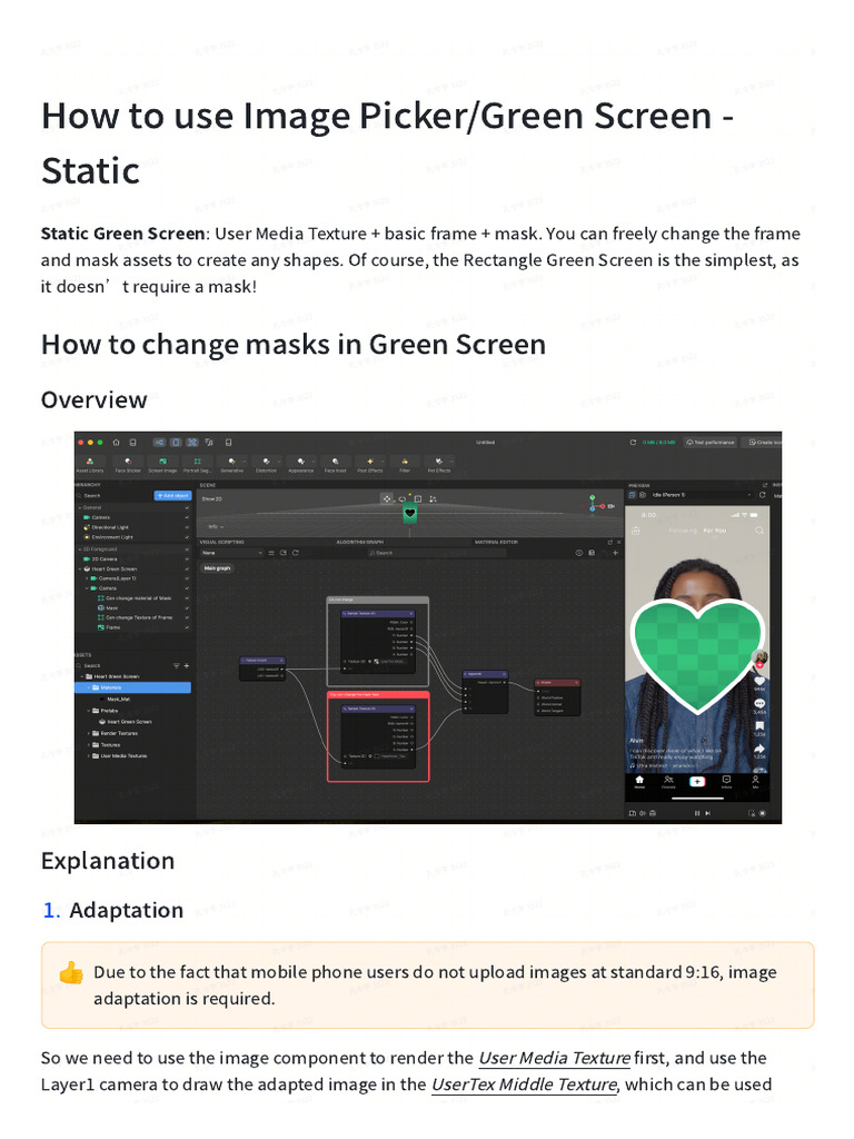 How To Use Image Picker - Green Screen - Static | PDF