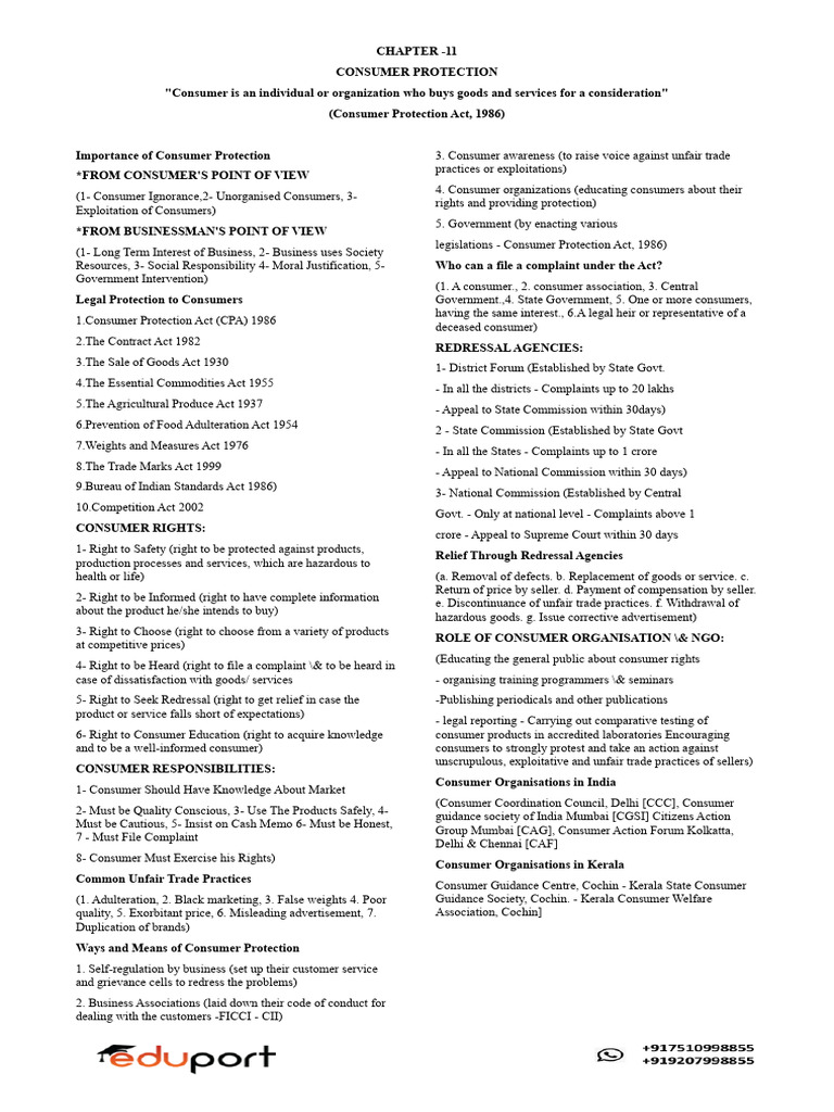 p2 Bs Chapter 11 | PDF | Consumer Protection | Business