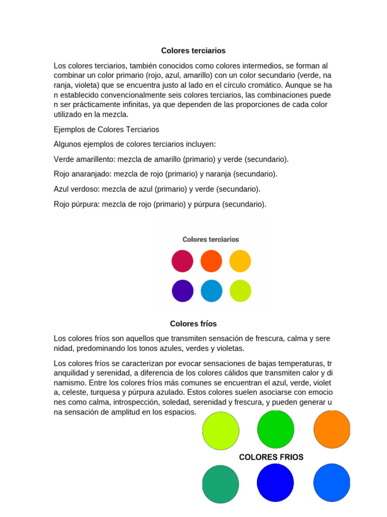 Colores Terciarios | PDF | Color | Verde