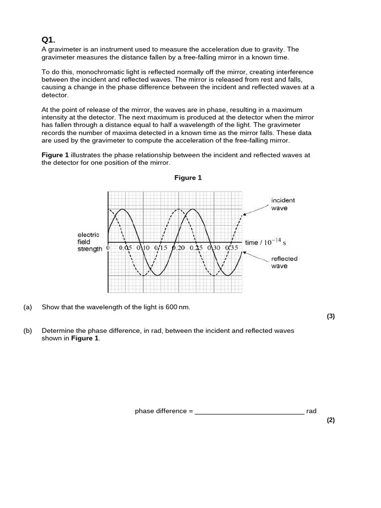 4.2 Wave Phase Difference Exam Question Extension | PDF | Light | Waves