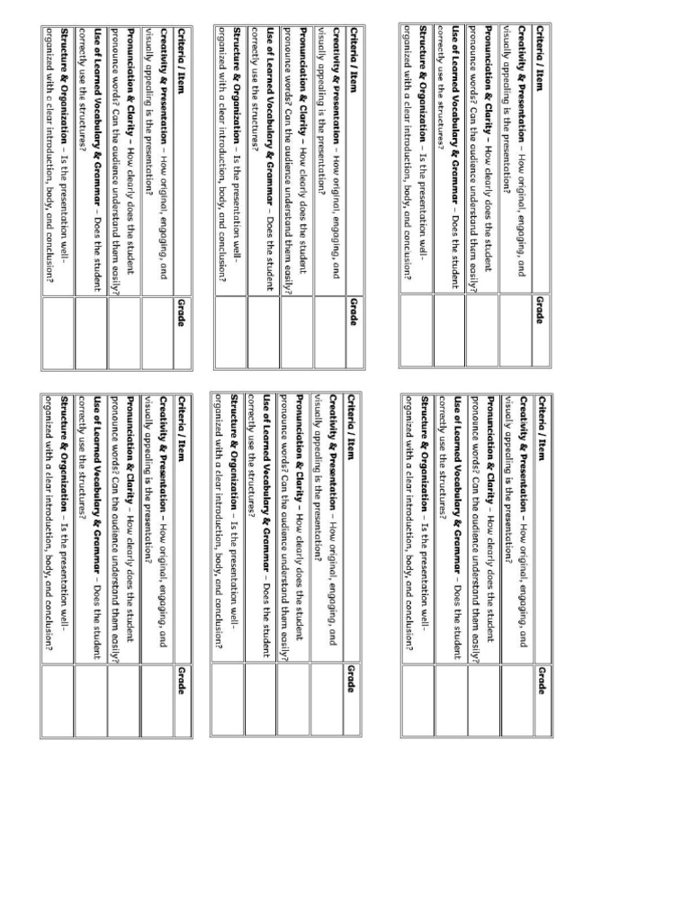 Criteria Format | PDF