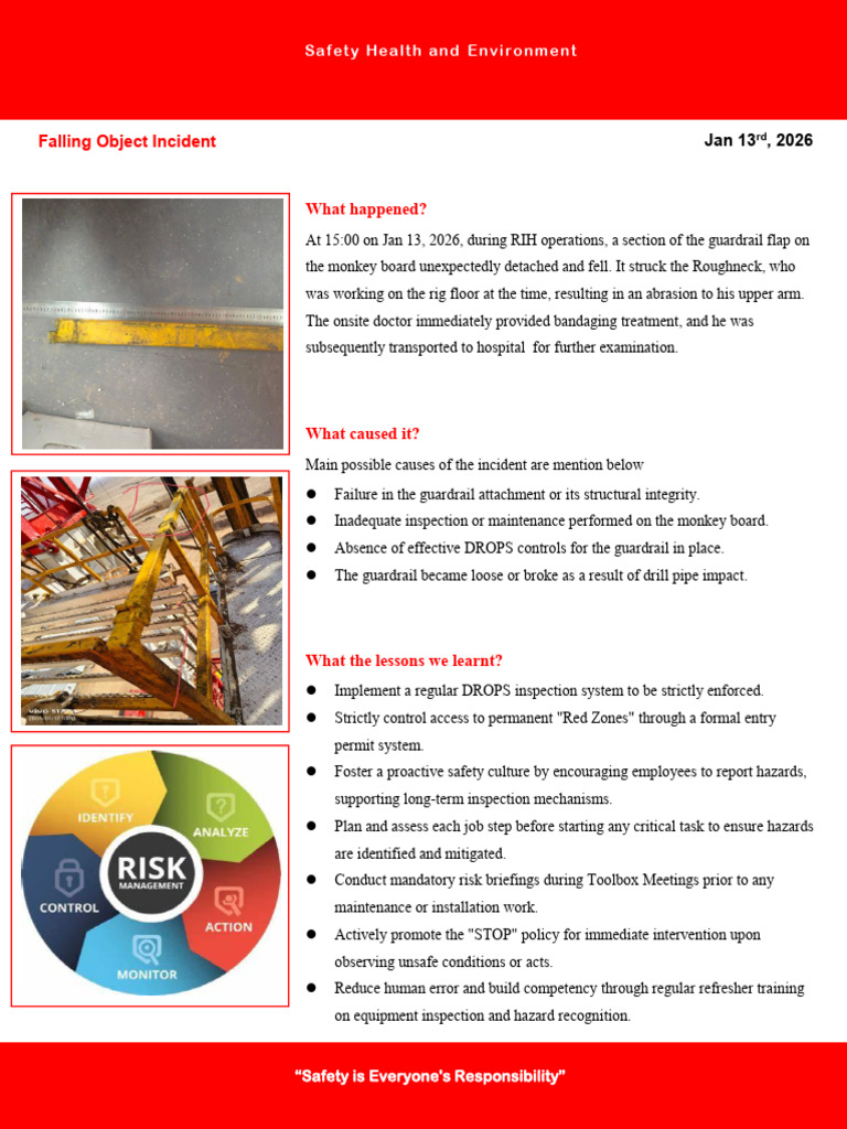 Falling Object Incident | PDF | Safety