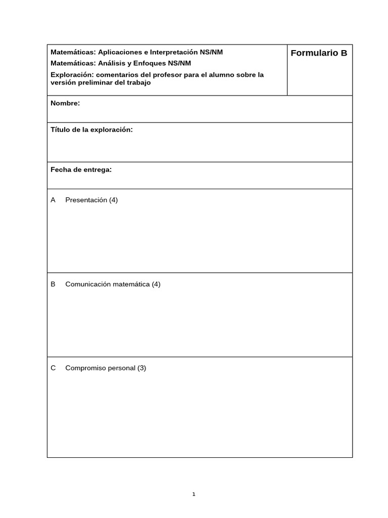Form B S | PDF