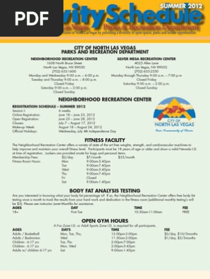 Activity Schedule