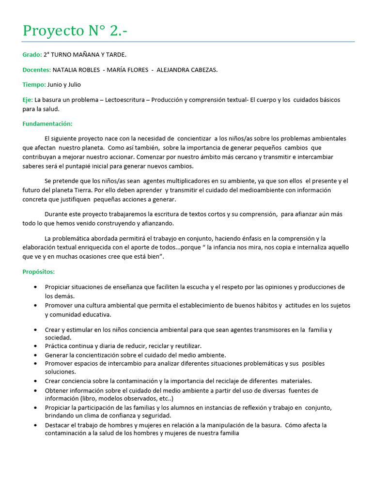 Proyecto 2 LA BASURA | PDF | Residuos | Reciclaje