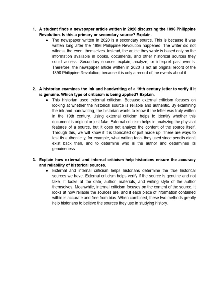 Hist1 - Worksheet 2 (1) | PDF | Historian