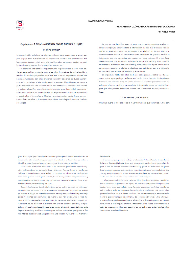 Lectura Para Ppff de Primaria - Iiib | PDF