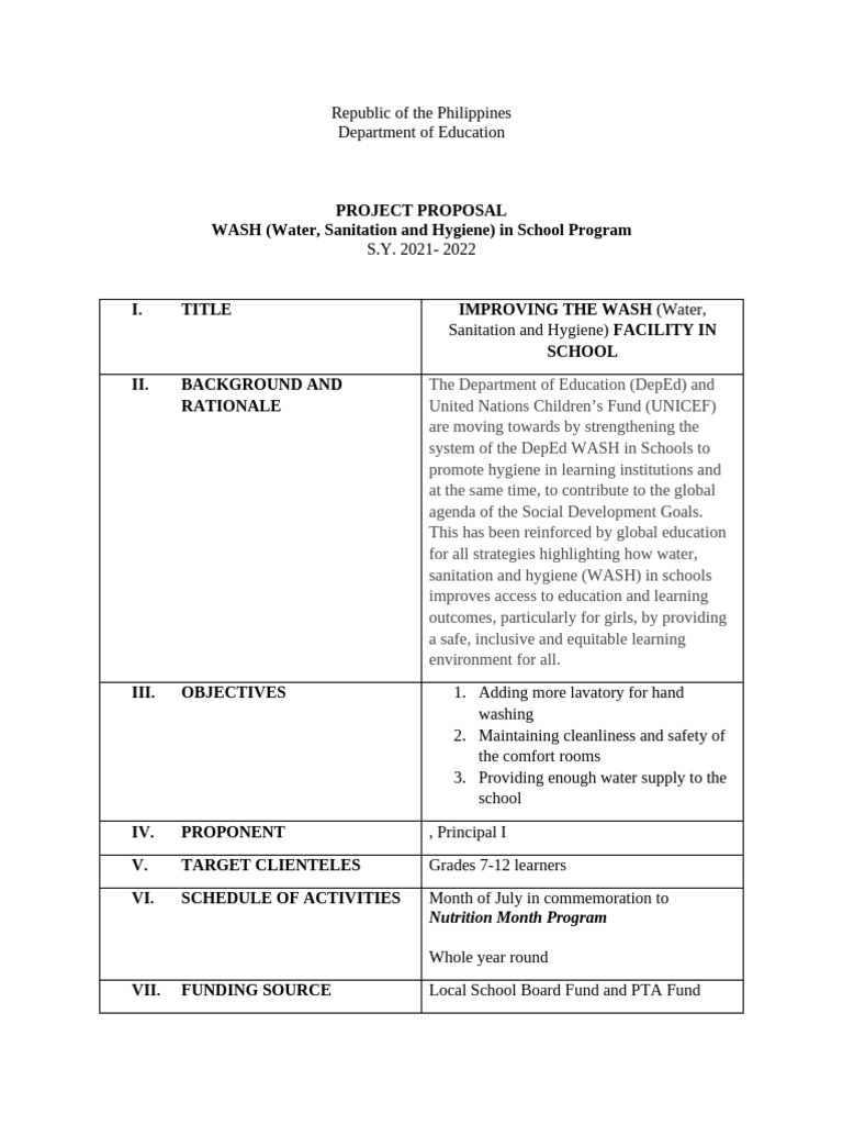 519299002-Wash-Project-Proposal-2021-2022 | PDF