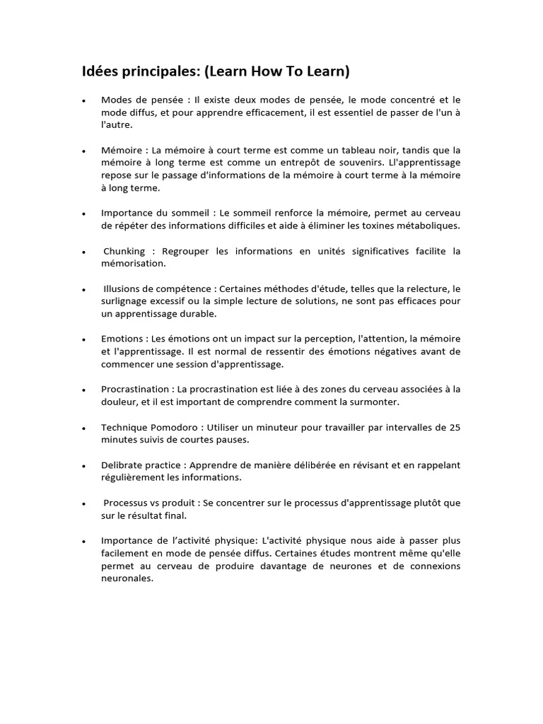 Idées Principales | PDF
