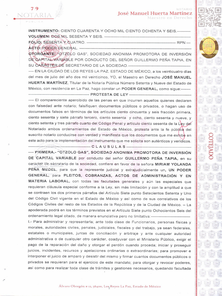 Poder Notarial | PDF