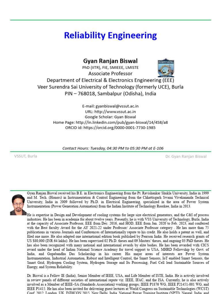 Lecture 2 - Module 2-And-3 Reliability Engineering | PDF | Markov Chain ...