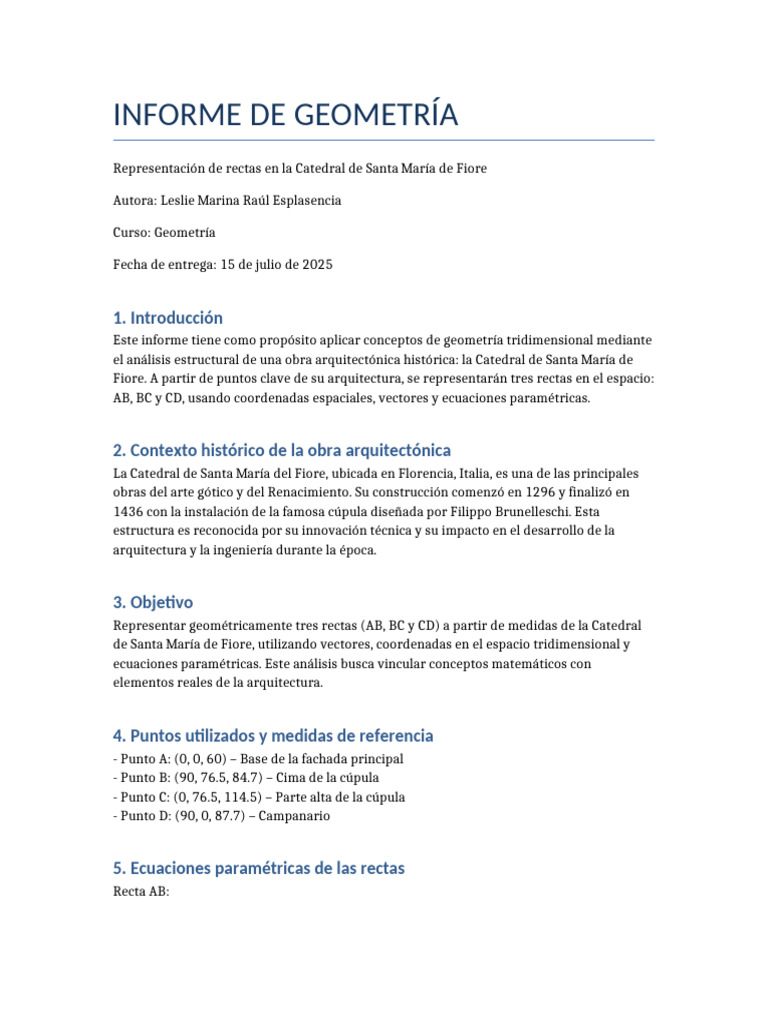Informe Geometria Rectas AB BC CD | PDF
